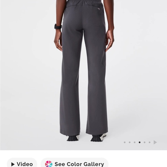 FIGS | Isabel Wide Leg Scrub Pants | Large | Charcoal - Picture 3 of 5